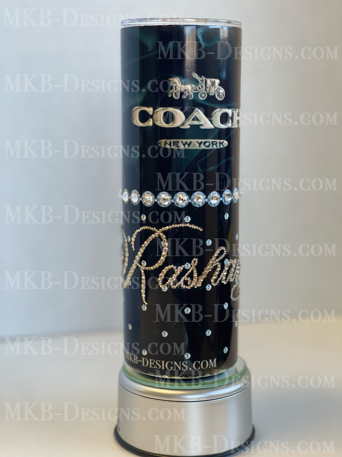 Custom Designer C 20oz Tumbler_Black with Gold Accents