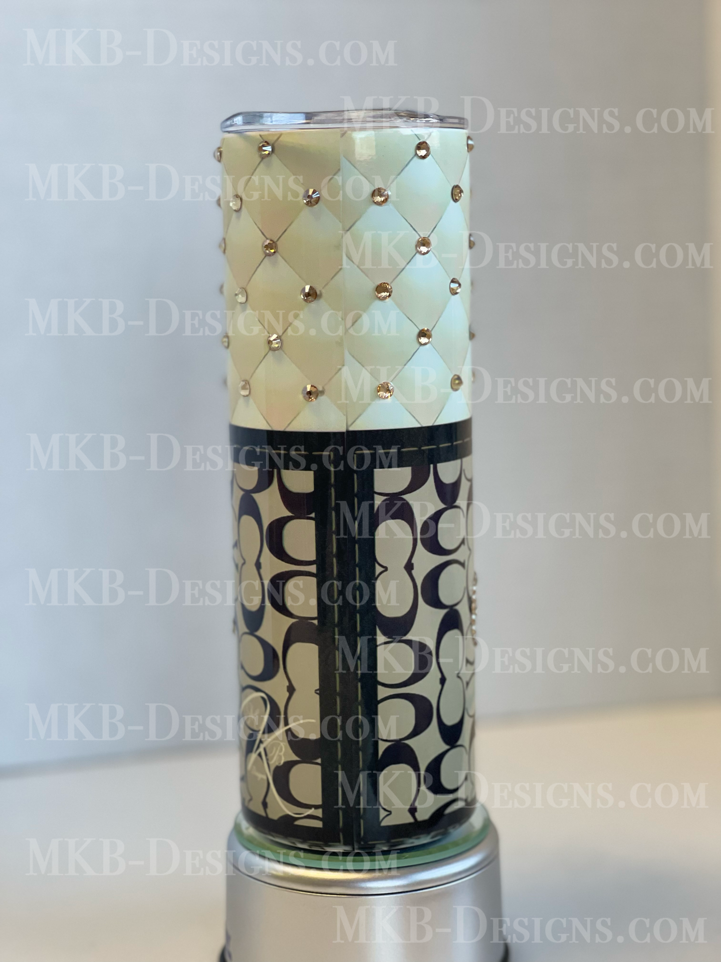 Custom Designer C 20oz Tumbler – Cream & Brown