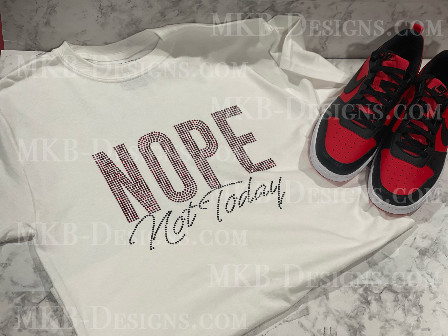 Nope Not Today Rhinestone T-Shirt
