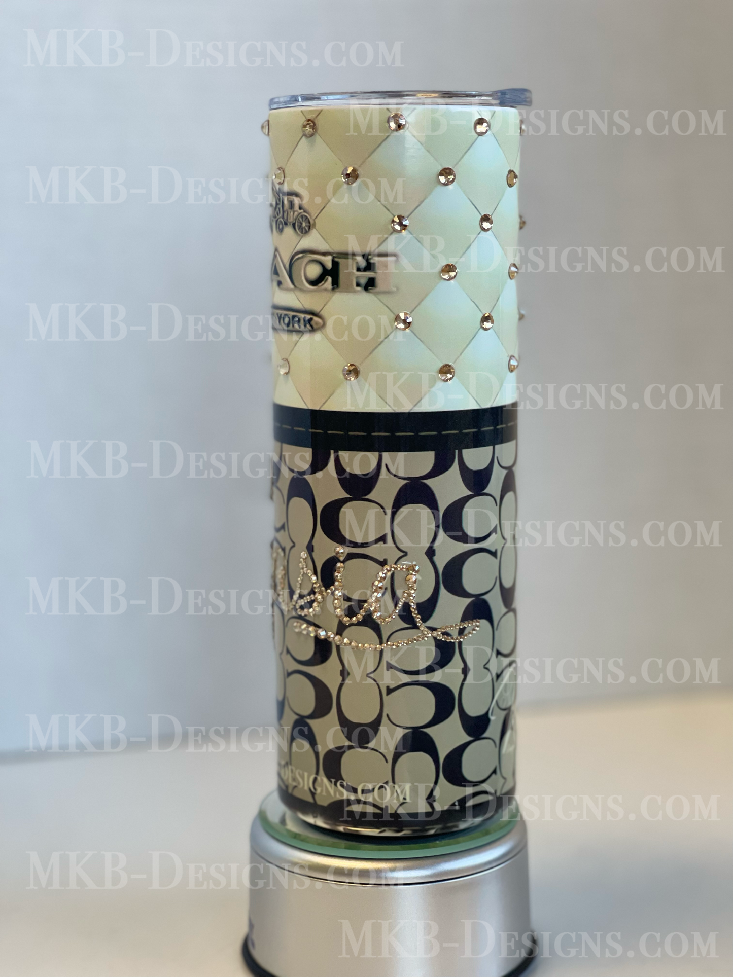 Custom Designer C 20oz Tumbler – Cream & Brown